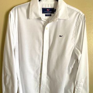Vineyard vines white button down whale shirt